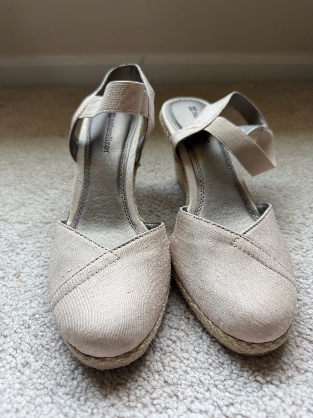 Naturalizer Women's Neutral Espadrille Wedges - Light Beige